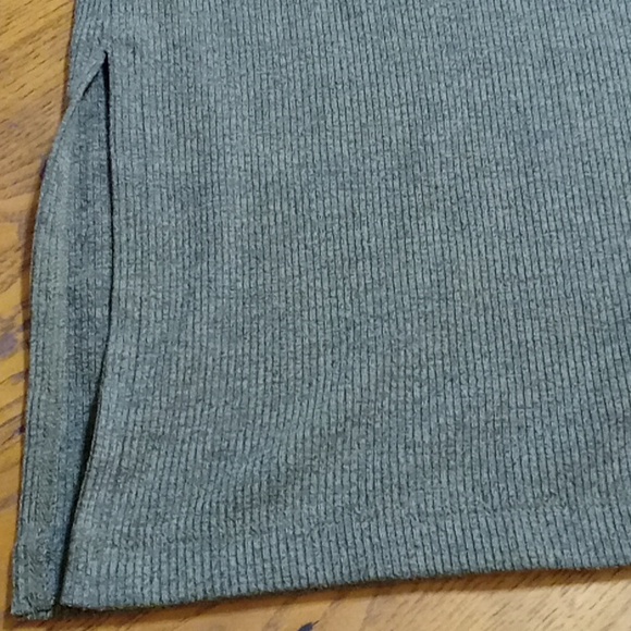 MADEWELL WOMENS Dress MIDI LONG Dark Green Knitted Knit Stretch Used Preowned - Picture 5 of 9